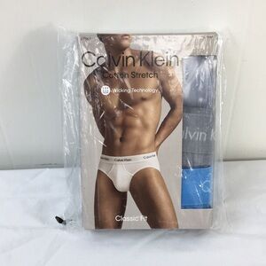 Calvin Klein Classic Fit Hip Briefs Cotton Stretch 3 Pack Size XXL NEW With Tags